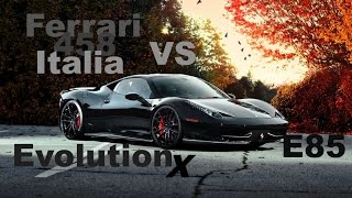 Street Race | Integrated Tuning Evo X E85 vs Ferrari 458 (20-140 mph)