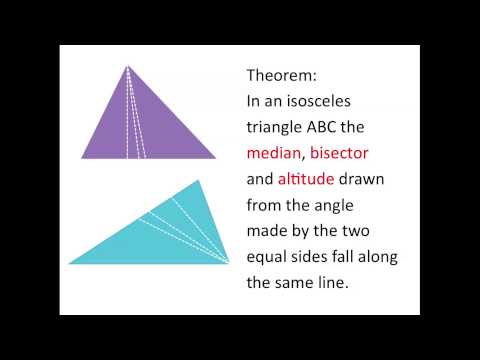 Video: Cara Mencari Median Segitiga Isosceles