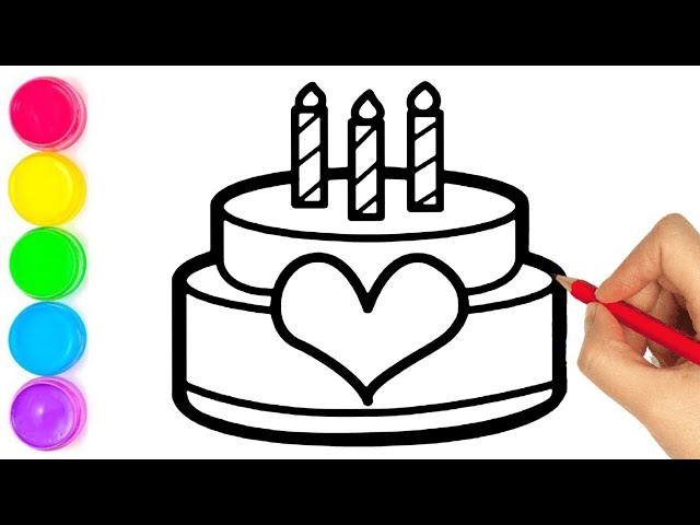 Premium Vector | Birthday cake with berries and cream hand drawn sketch  vector illustration.