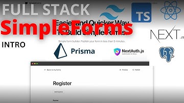 1 - SimpleForms | Nextjs | React | Typescript | Prisma | TailwindCSS | Shadcn UI | Postgres
