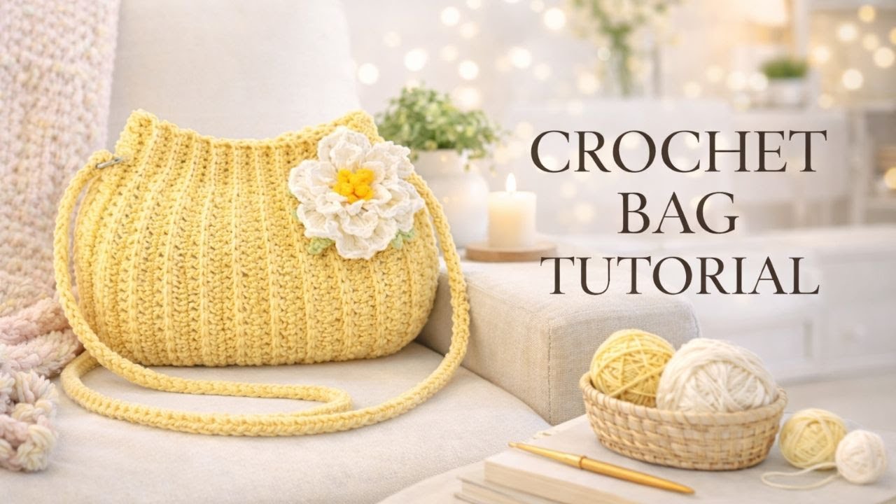Урок по вязанию сумки крючком | Простая и элегантная сумка ручной работы для начинающих
