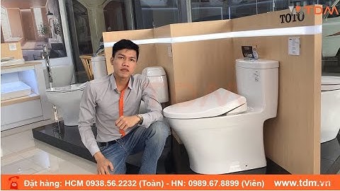TDM.VN | Review bồn cầu nắp rửa cơ TOTO MS889DRE4 (C889DR + TCW1211A) - MS889DE4 bàn cầu tự rửa