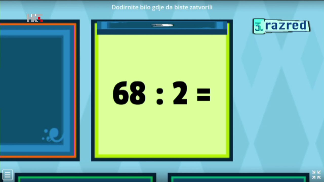3. razred - Pisano dijeljenje dvoznamenkastog broja jednoznamenkastim - Matematika