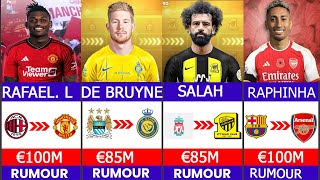 🚨 ALL LATEST CONFIRMED TRANSFER SUMMER 2024, 🔥 rafael leao, de bruyne,salah,maino,haaland,kane✅️