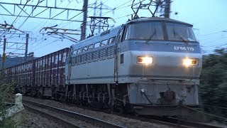 【4K】JR山陽本線　EF66-119号機牽引　2072レ貨物列車