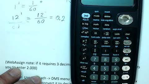 TI-36X Pro Converting Degrees to Decimal