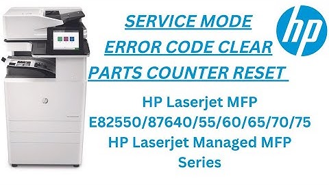 How to go to service mode on HP Laser Jet Managed MFP Series