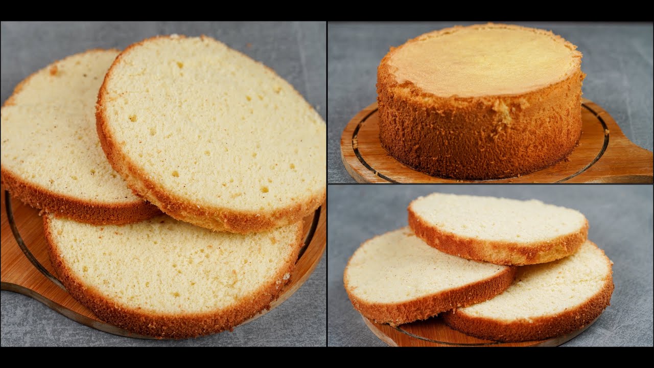 BASIC VANILLA SPONGE CAKE RECIPE | VANILLA SPONGE CAKE | WITHOUT OVEN ...