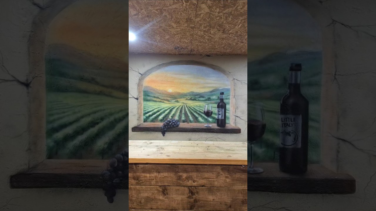 Turning ugly wall into art 