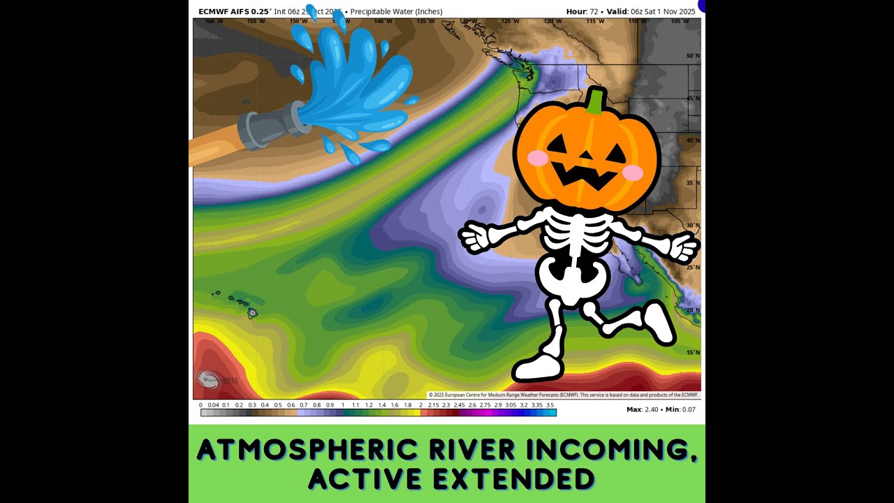 Pacific NW Weather: Frontal System, Halloween Atmospheric River - YouTube
