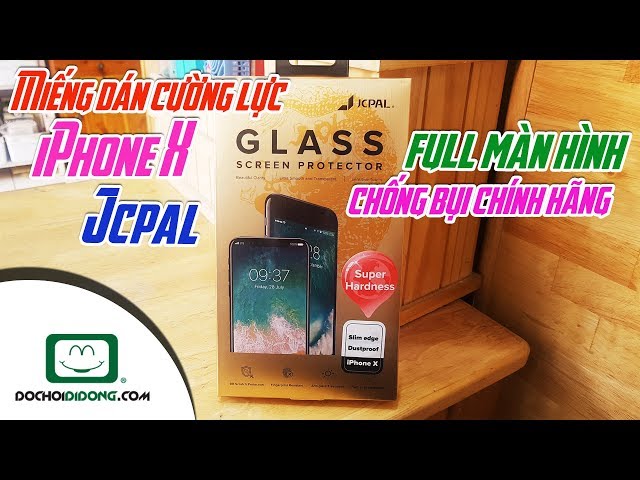 Miếng dán cường lực iPhone X Jcpal full màn hình chống bụi chính hãng