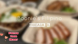 Sisig, Pork Bagnet, Lumpia, Coconut Shrimp, Halo-Hallo in Boonie Filipino Stall in Revival Food Hall