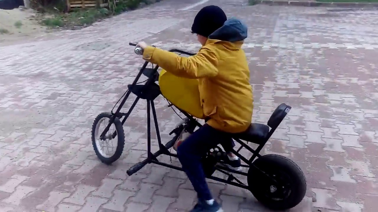 Homemade 25cc stihl chainsaw mini chopper test drive El yapımı hızar