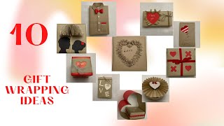 10 Wrapping Gift Ideas on valentine's Day. DIY.