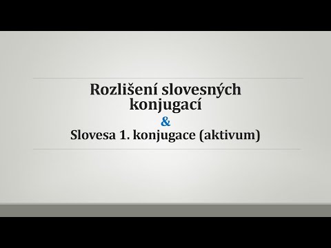 Video: Jak Najít Konjugaci Slovesa
