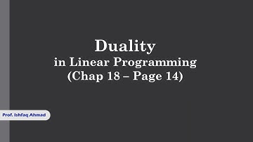 Video 11 A   Duality in LP