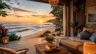Cozy Sunset by the Ocean 🕯️ | Gentle Waves for Sleep & Relaxation
