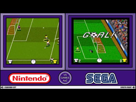 Kick Off 3 - European Challenge(Super Nintendo VS Sega Genesis)side by side comparison