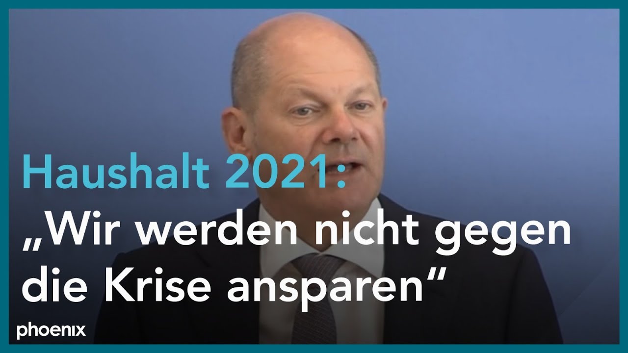 Olaf Scholz und Werner Gatzer u.a. zum Bundeshaushalt 2021