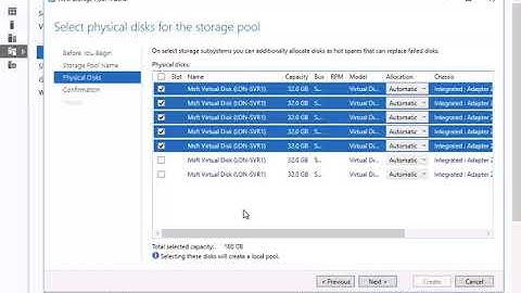 Implementing Storage Spaces and Storage pools in Windows Server 2016