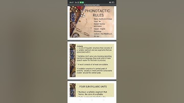 Phonotactic Rules of English