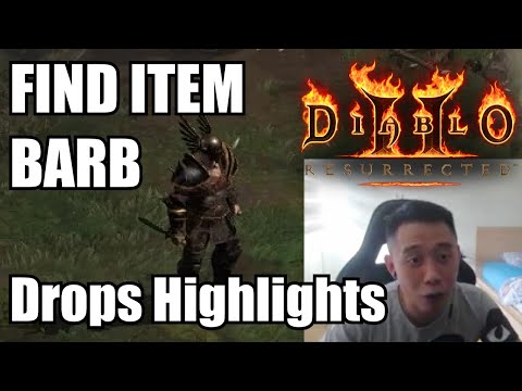 The BEST MF build in D2R? Find Item Barb Drops Highlights + Build Guide (aka Pitzerker Barbarian)
