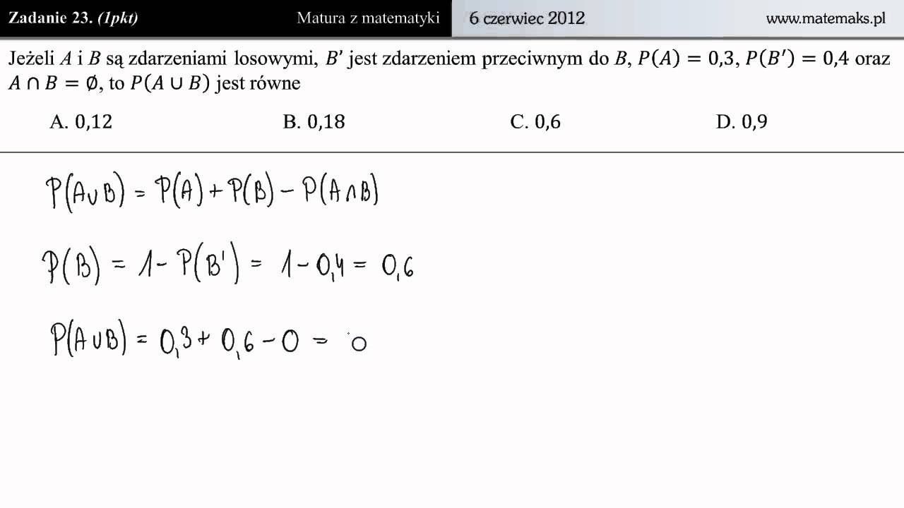Matura Z Matematyki 2012 Poziom Podstawowy
