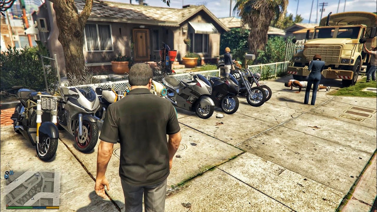 Gta V Enchanted - Michael Secretly Stole a Super Bike From Franklin… He Never Noticed