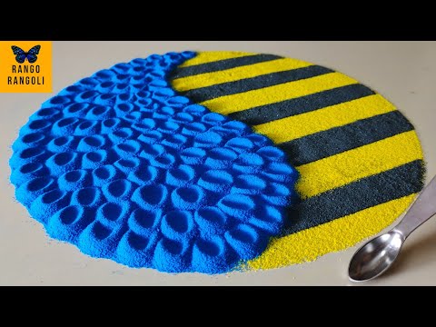 SIMPLE RANGOLI designs very easy/Simple rangoli designs easy to make