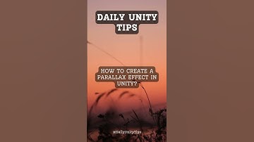 How to create a parallax effect in unity? #FreeTutorials#UnityTips#UnityCommunity#GameDevTips