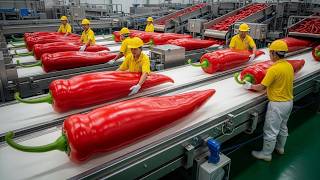 Inside the Factory: Giant Chili Peppers on an Incredible Processing Line