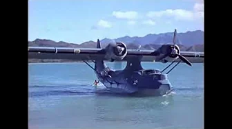 PBY Catalina Operations at Pearl Harbor Spring 1942 - Original Color Footage