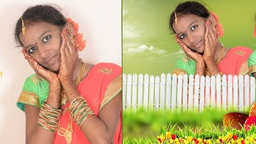 Adobe Photoshop 7.0 in Telugu /How to change background