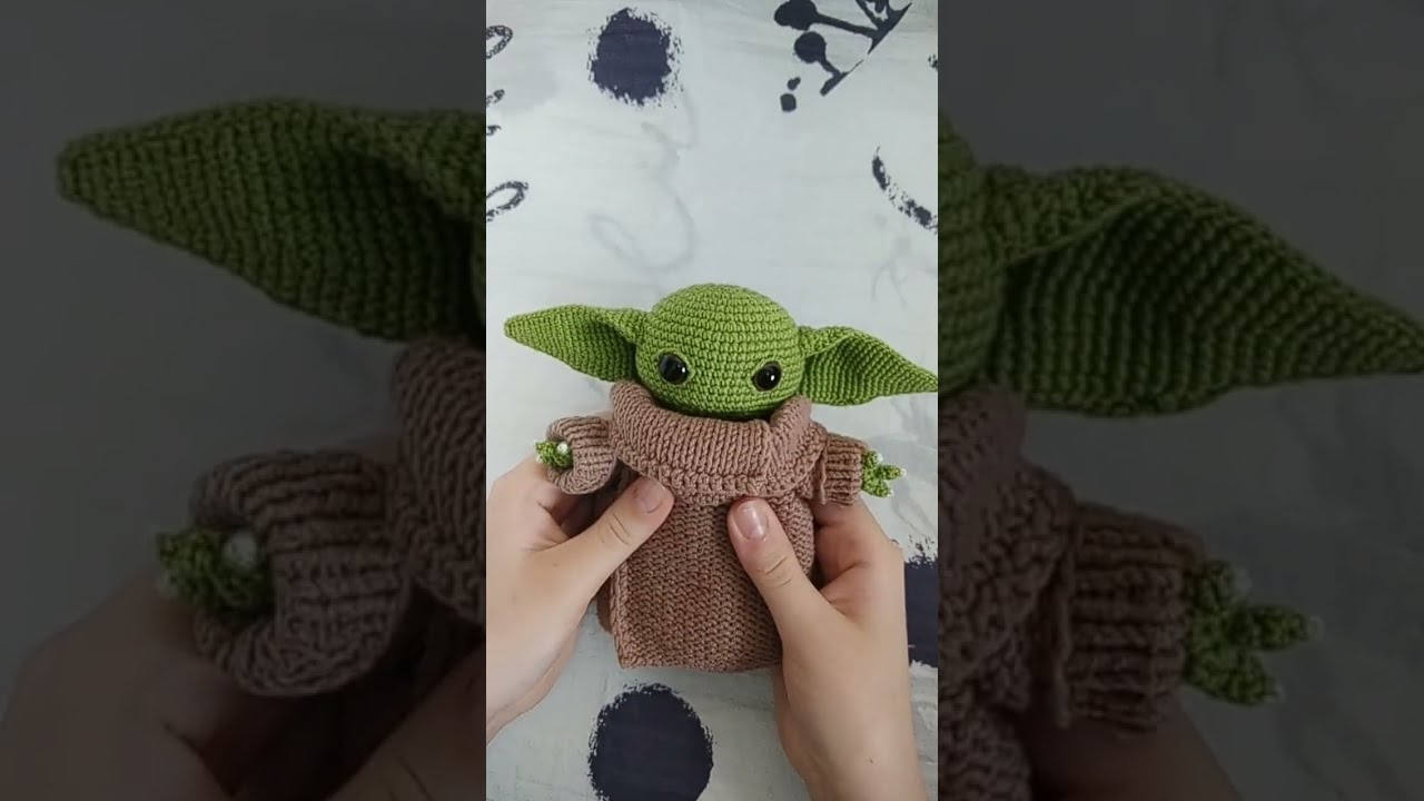 Crochet Grogu from the series The Mandalorian Baby Yoda crochet crochettutorial