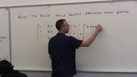 Applied Linear Algebra, Lesson 12, Video 10: Recall Nonsingular System Elimination for Gravity