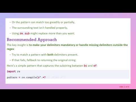 Extracting a Substring Between Optional Delimiters Using regex in Python