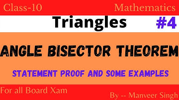 Angle bisector theorem | Triangles | Class 10 maths#ThePhysiomath #thephysiomath #