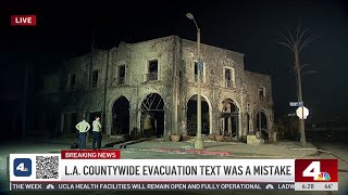 LA County apologizes and explains why evacuation warning was sent to phones by mistake
