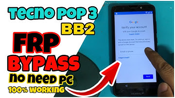 Tecno Pop 3 (BB2) frp bypass | no need PC 100% working google account bypass