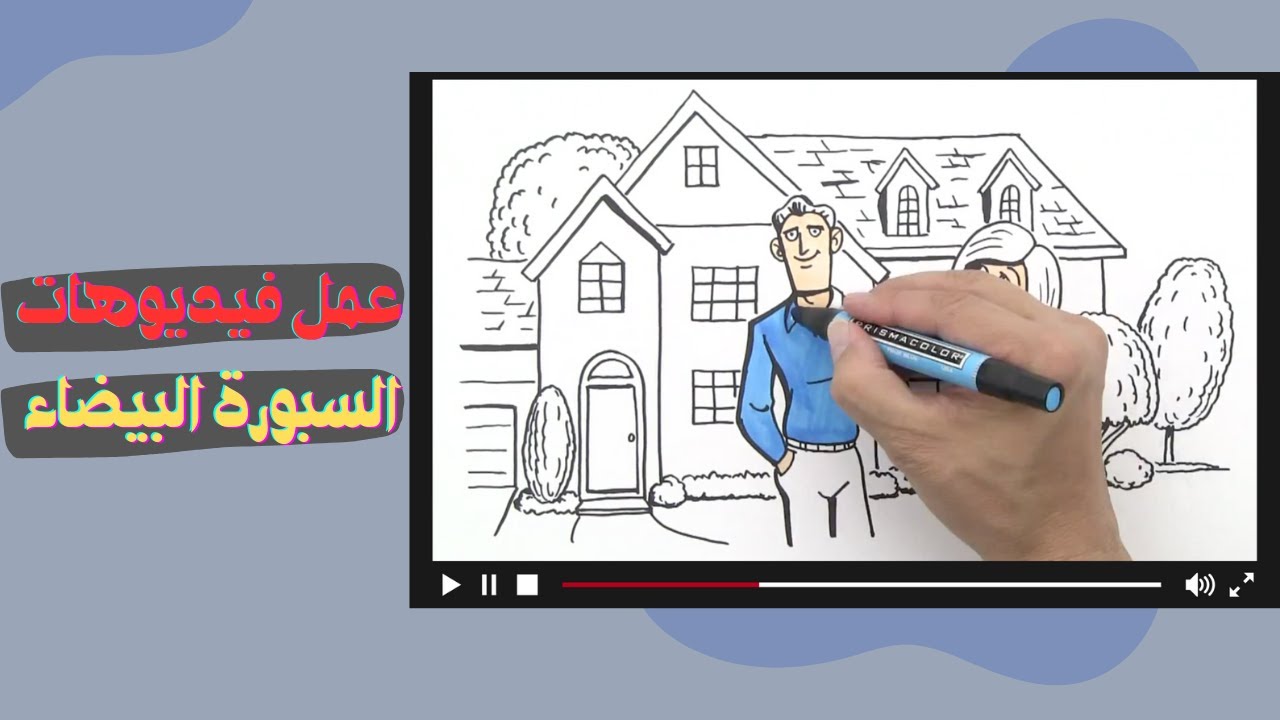 تصميم فيديوهات السبورة البيضاء من الهاتف مجانا وايت بورد انيميشن