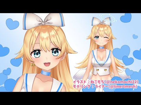 【実績紹介】水色天使の女の子【Live2D】