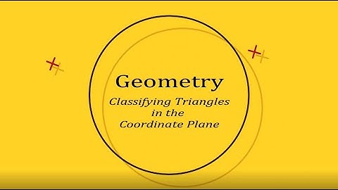 Classifying Triangles in the Coordinate Plane - Geometry