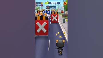 Talking Tom Gold Run Super Ginger Funny Falls P3 Android iOS Gameplay #shorts #shortfeed #talkingtom