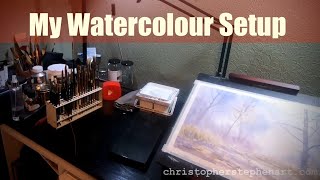 Watercolour Materials And Setup - Behind The Scenes Studio Tour