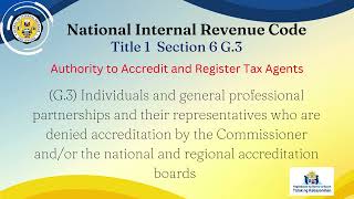 NIRC Title 1 Section 6 G.3