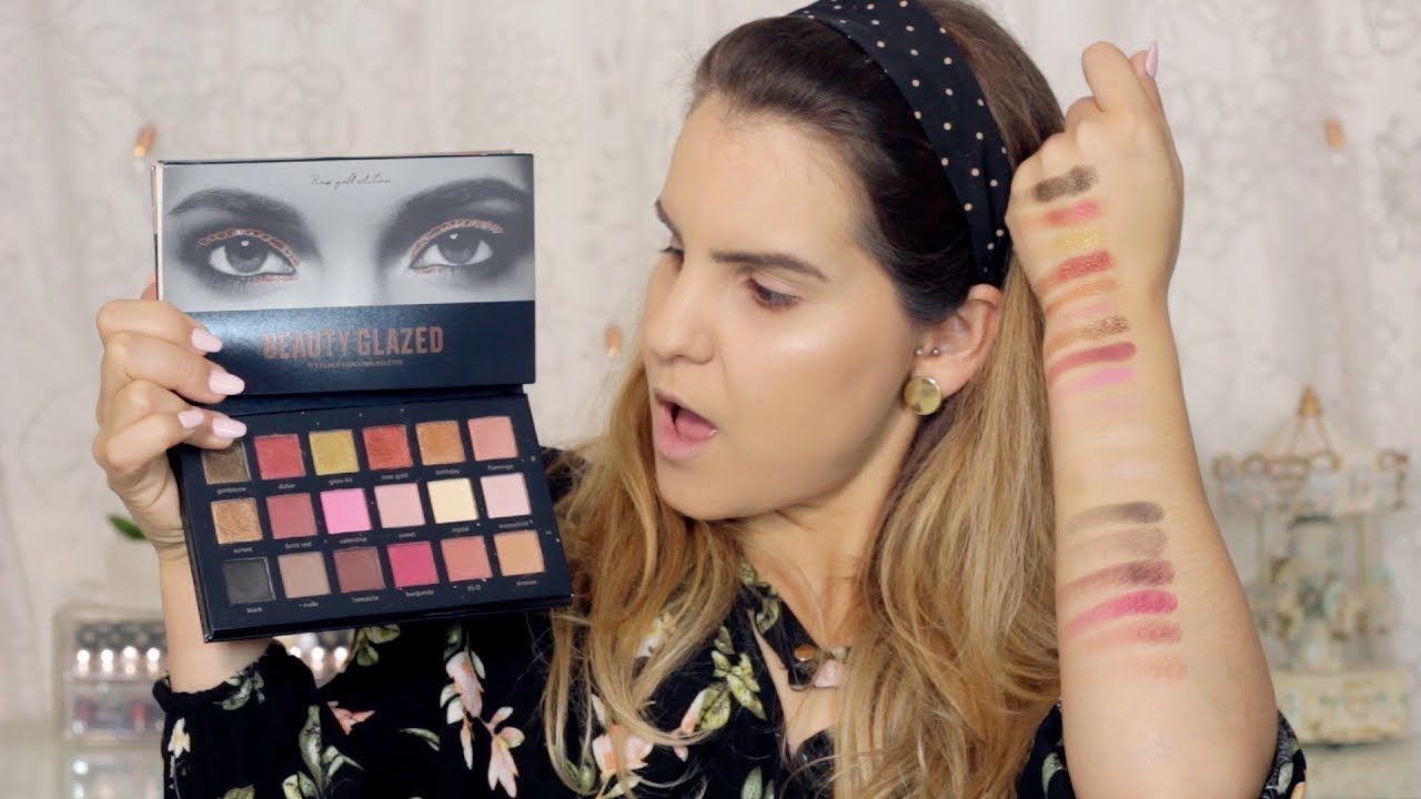 Beauty Glazed - Paleta de sombras - DUPE Huda Beauty? | Sara Ferreira  - AniverSara #8