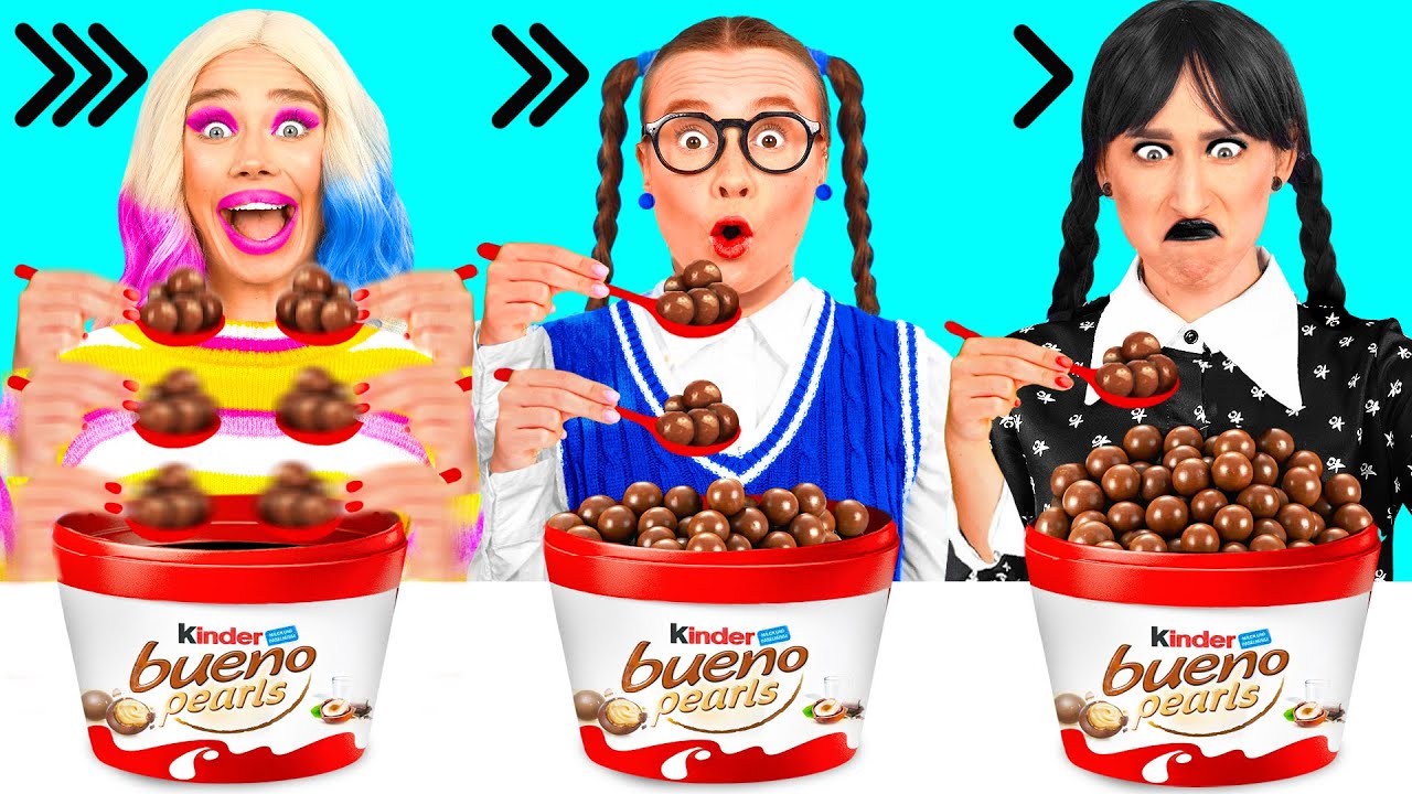 Быстрая Средняя или Медленная Скорость Еды Челлендж | Забавные Лайфхаки с Едой от BaRaDa Challenge