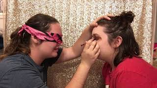 Blind folded makeup challenge