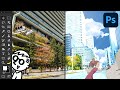 撮った景色を、アニメの背景にするテクニック【Photoshop テクニック】
