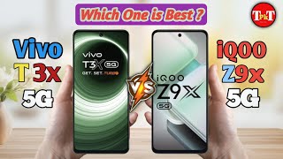 Vivo T3x 5G vs IQOO Z9x 5G Full Comparison।IQOO Z9x vs Vivo T3x Which One is Best ? #Comparison